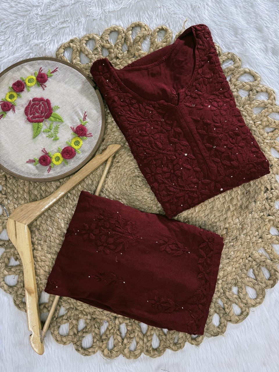 2pc Rayon Muqaish Combo Set Comforts for everyone