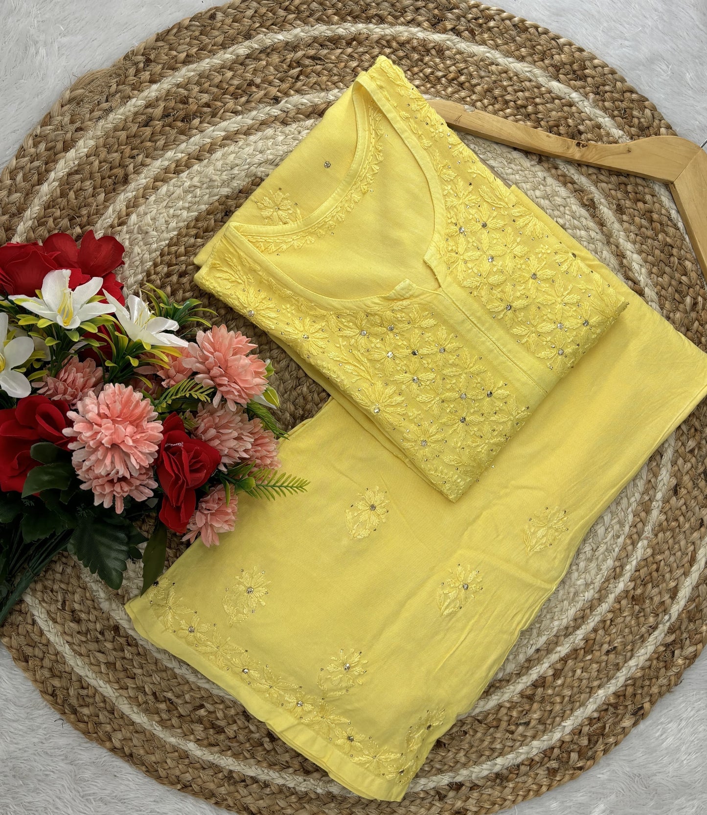 2pc Rayon Muqaish Combo Set Comforts for everyone