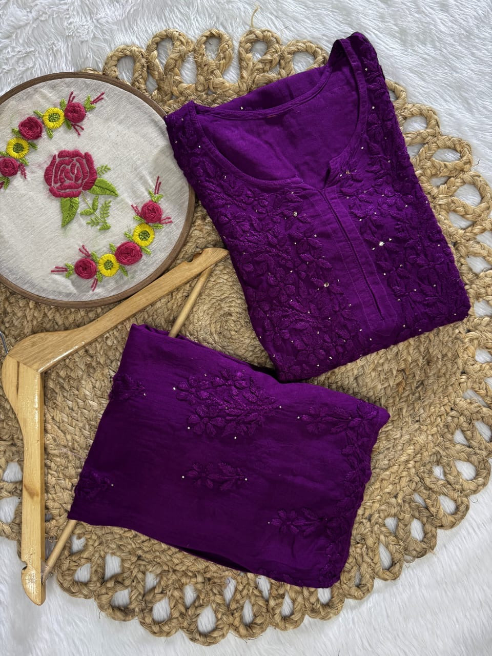 2pc Rayon Muqaish Combo Set Comforts for everyone
