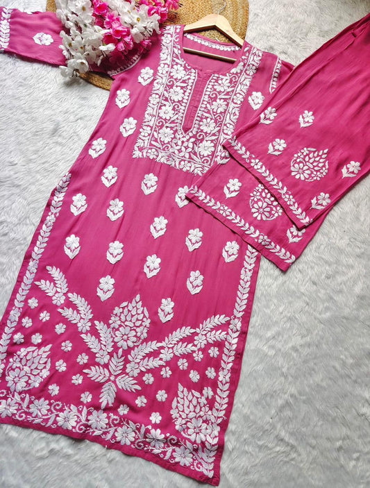 Designer Modal Kurti Plazzo Combo